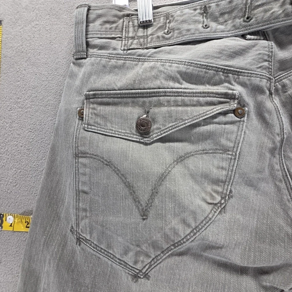 Vintage Levis Engineered Shorts Mens 32 Gray Cinch Back Twisted Jorts Jeans Raw